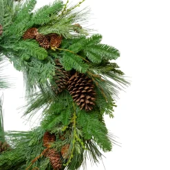 Traditional Pine Wreaths*Northlight Pine Cone And Cedar Artificial Christmas Wreath - 32-Inch, Unlit