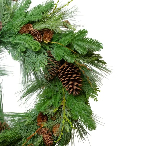 Traditional Pine Wreaths*Northlight Pine Cone And Cedar Artificial Christmas Wreath - 32-Inch, Unlit