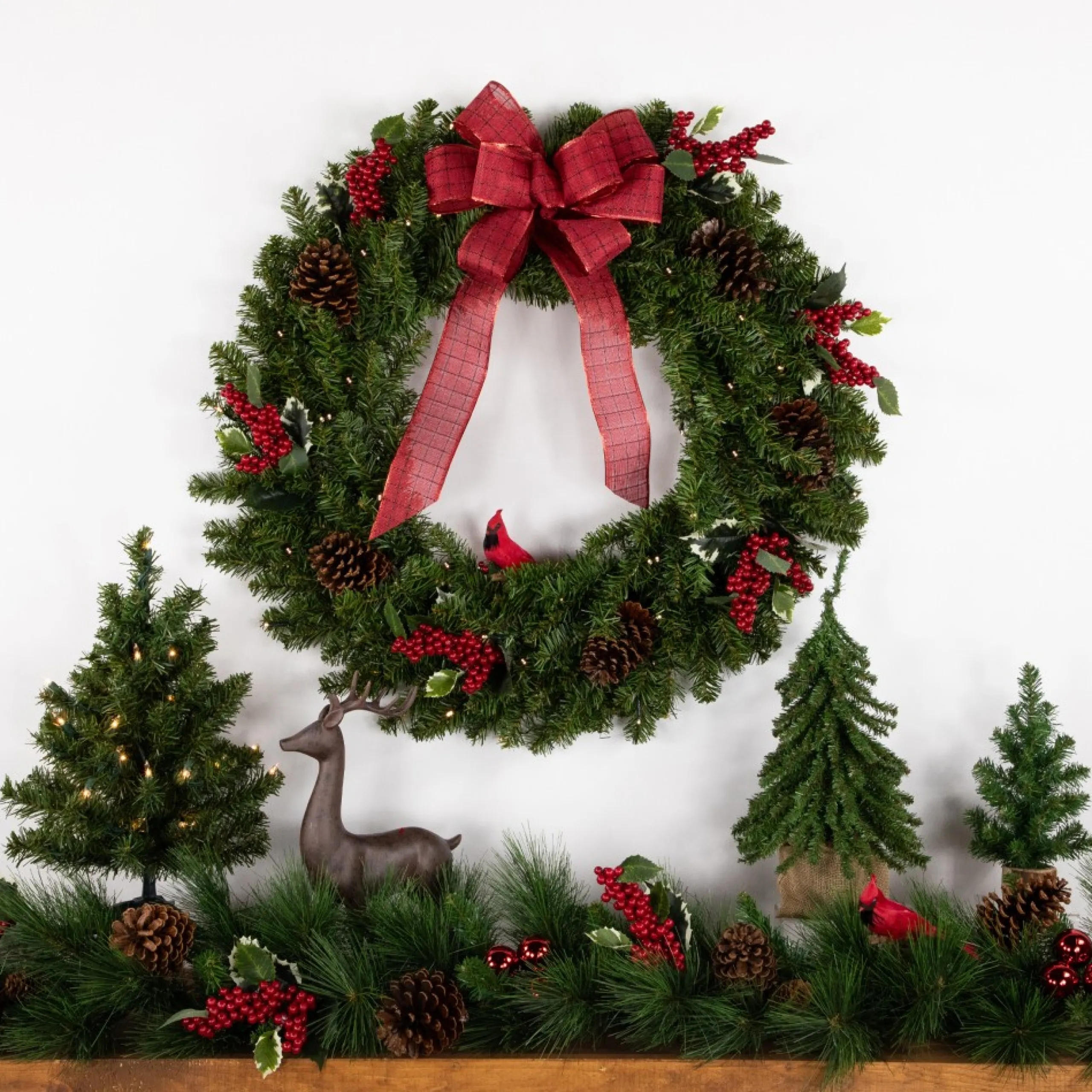 Pre-Lit Wreaths*Northlight Pre-Lit Canadian Pine Artificial Christmas Wreath, 30-Inch, Clear Lights