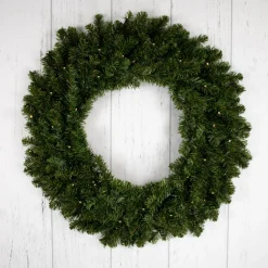 Pre-Lit Wreaths*Northlight Pre-Lit Canadian Pine Artificial Christmas Wreath, 30-Inch, Clear Lights