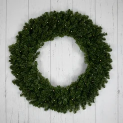 Pre-Lit Wreaths*Northlight Pre-Lit Canadian Pine Artificial Christmas Double Wreath, 36-Inch, Clear Led Lights