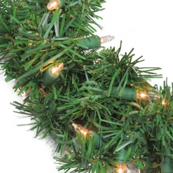 Pre-Lit Wreaths*Northlight Pre-Lit Deluxe Windsor Pine Artificial Christmas Wreath - 10-Inch, Clear Lights