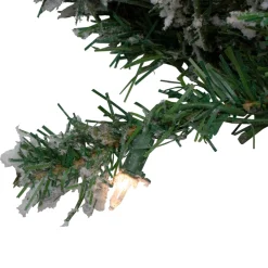 Traditional Pine Wreaths*Northlight Pre-Lit Flocked Victoria Pine Artificial Christmas Wreath - 30-Inch, Clear Lights