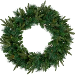 Pre-Lit Wreaths*Northlight Pre-Lit Green Mixed Rosemary Emerald Angel Pine Artificial Christmas Wreath - 30-Inch, Clear Lights