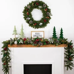 Pre-Lit Wreaths*Northlight Pre-Lit Led Canadian Pine Artificial Christmas Wreath, 30-Inch, Multicolor Lights