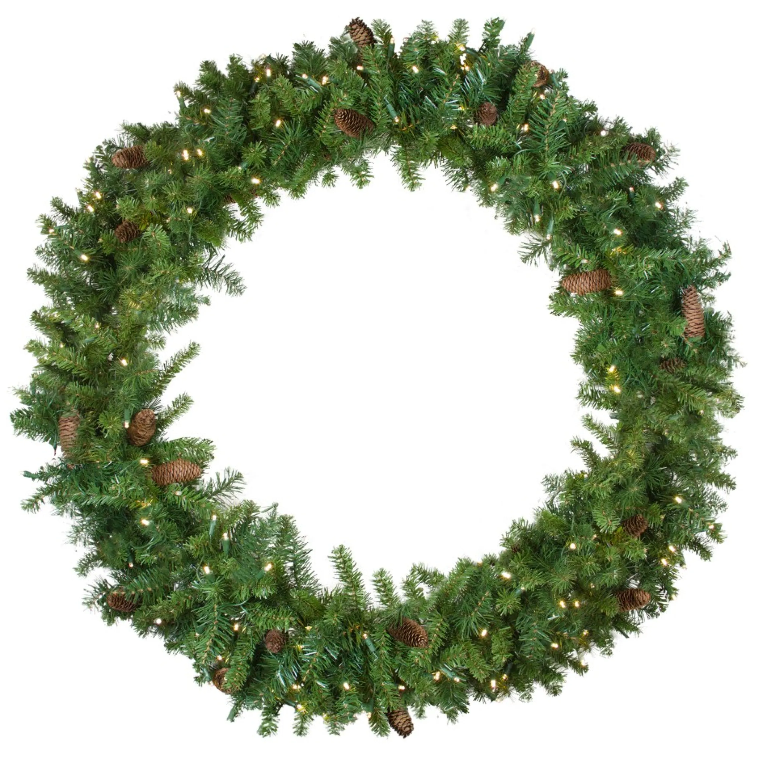 Pre-Lit Wreaths*Northlight Pre-Lit Led Dakota Red Pine Artificial Christmas Wreath - 48-Inch, Warm White Lights