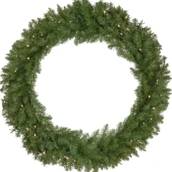 Pre-Lit Wreaths*Northlight Pre-Lit Rockwood Pine Artificial Christmas Wreath, 36-Inch, Warm White Led Lights