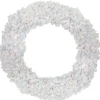 Pre-Lit Wreaths*Northlight Pre-Lit White Commercial Snow White Pine Artificial Christmas Wreath - 6-Foot, Clear Lights