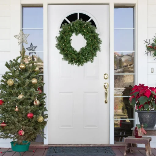 Pre-Lit Wreaths*Northlight Pre-Lit Whitmire Pine Artificial Christmas Wreath - 24-Inch, Warm White Led Lights