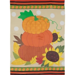 Northlight Pumpkins And Sunflowers Autumn Harvest House Flag 28" X 40"