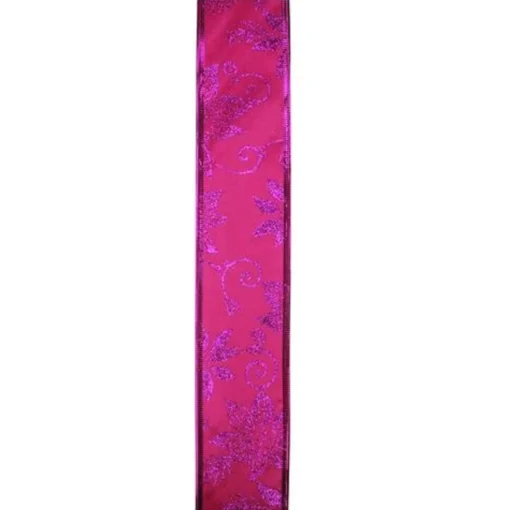 Ribbon*Northlight Purple And Pink Shimmering Wired Christmas Craft Ribbon 2.5" X 10 Yards