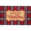 Wall & Door Decorations*Northlight Red And Black Plaid "Merry Christmas" Rectangular Doormat 18" X 30"