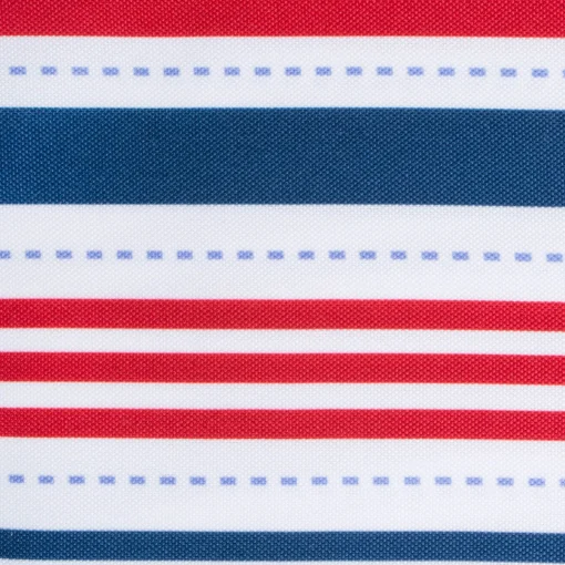 CC Home Furnishings Red And Blue Patriotic Striped Rectangular Tablecloth 60" X 84"
