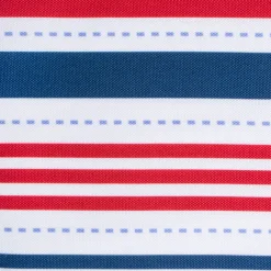 CC Home Furnishings Red And Blue Patriotic Striped Round Tablecloth With Zipper 52