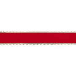Ribbon*Northlight Red And Gold Velvet Christmas Wired Craft Ribbon 2.5" X 10 Yards