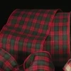 Ribbon*The Ribbon People Red And Green Plaid Wired Craft Ribbon 5" X 50 Yards
