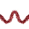 Classic Tinsel Garland*Northlight Red And Silver Wide Cut Christmas Tinsel Garland - 12 Feet, Unlit
