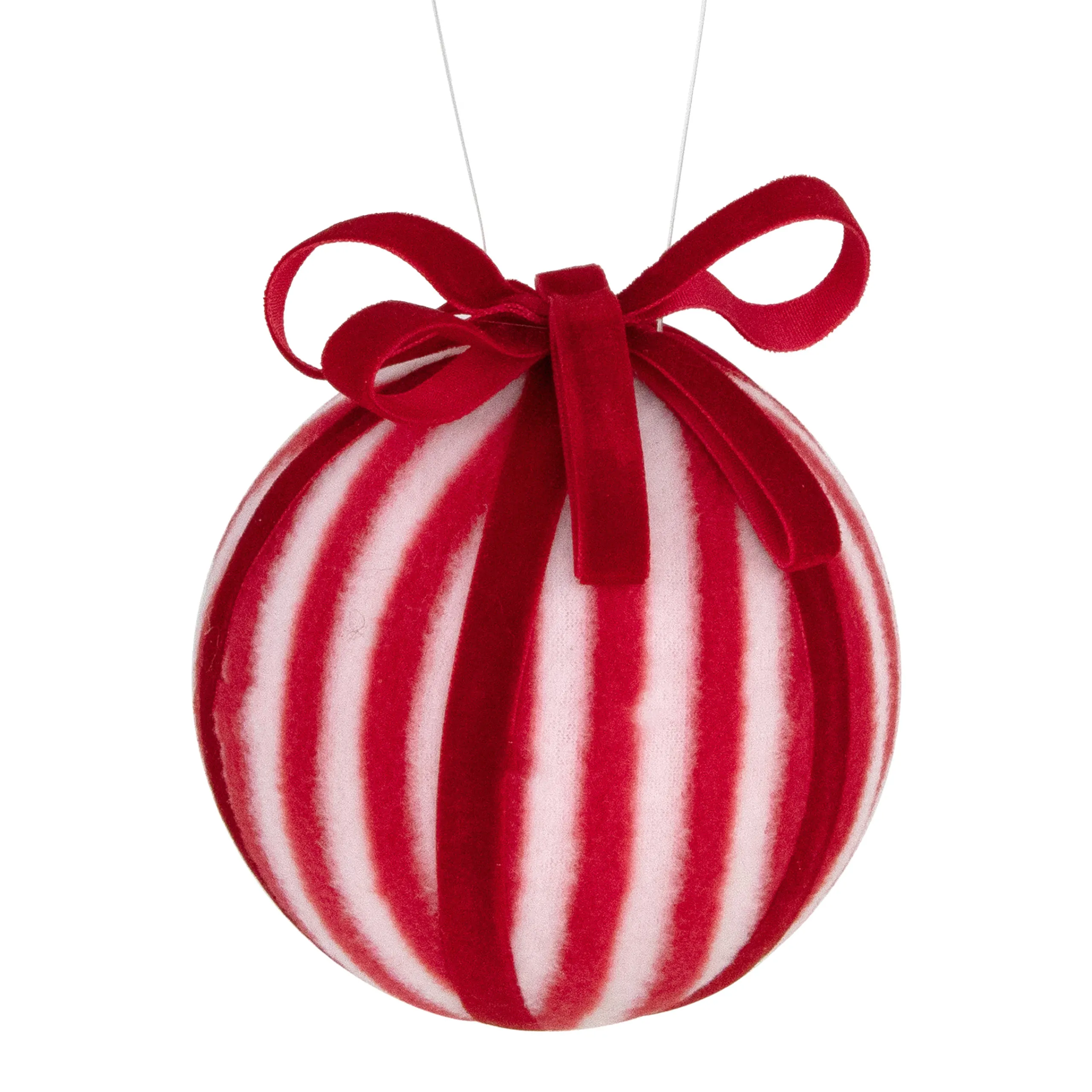 Northlight Balls>Red And White Striped Candy Cane Christmas Ball Ornament 4" (100Mm)