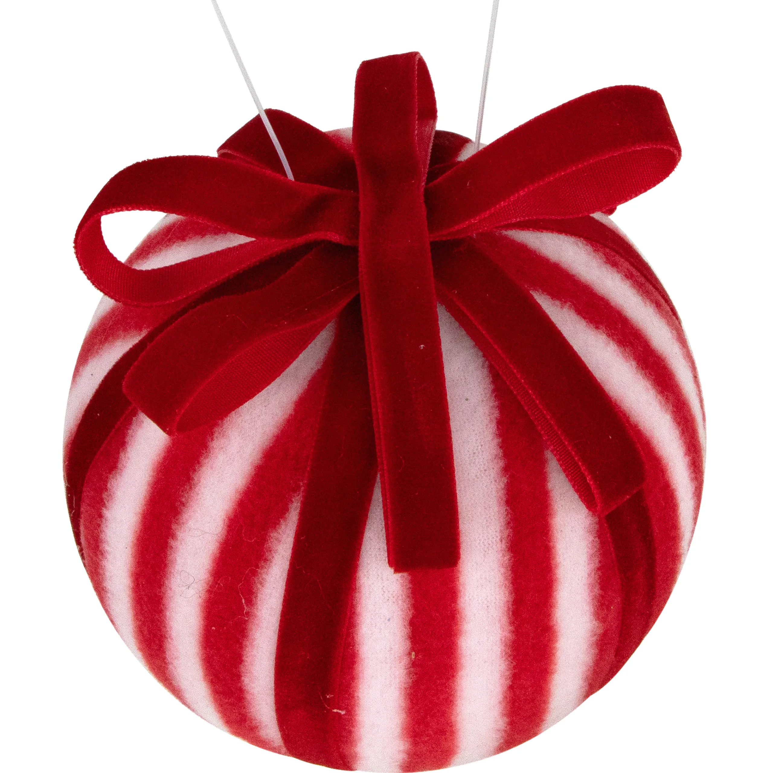 Northlight Balls>Red And White Striped Candy Cane Christmas Ball Ornament 4" (100Mm)