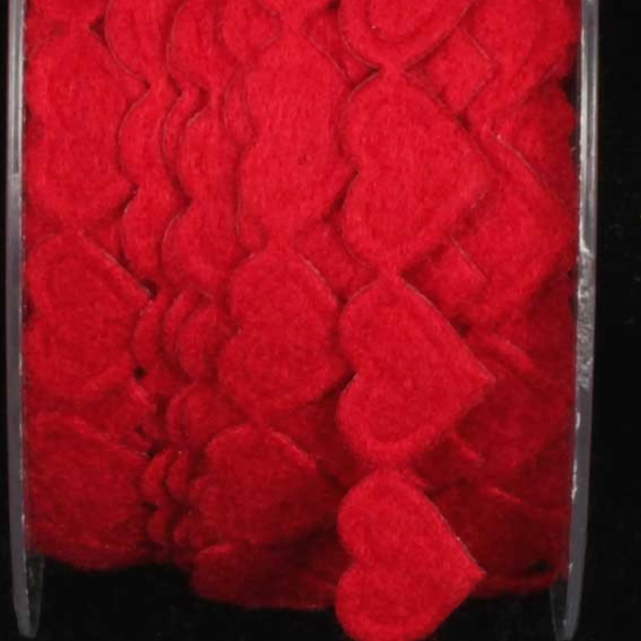 The Ribbon People Red Felt Hearts Woven Craft Ribbon 0.5" X 44 Yards