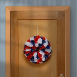 National Tree Company Rose Patriotic Spring Floral Wreath, 14-Inch