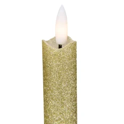Candles & Holders*Northlight Set 2 Gold Glittered Flameless Led Taper Christmas Candles 11