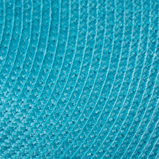 Contemporary Home Living Set Of 6 Aqua Blue Round Woven Table Placemats 14.75"