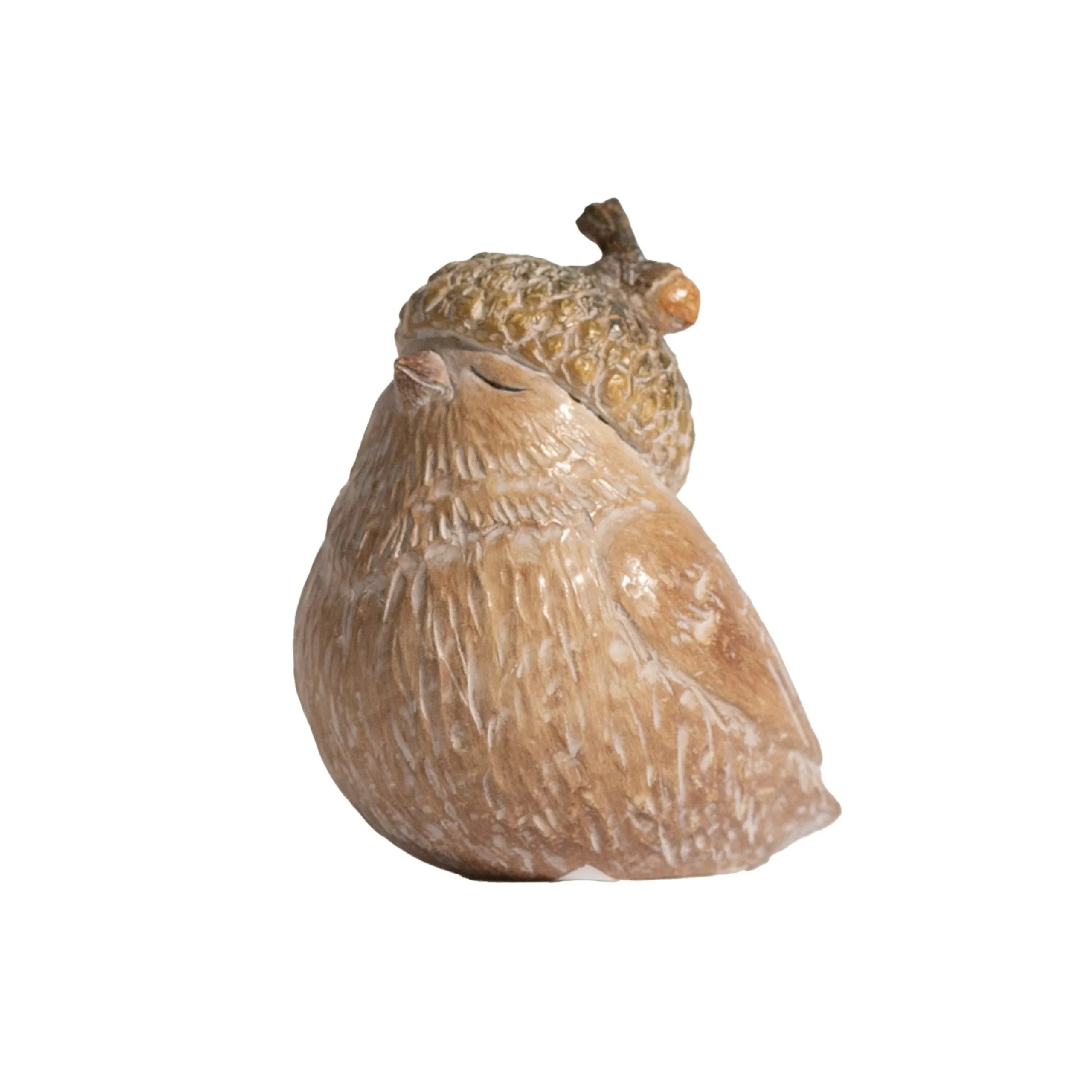 Melrose Set Of 6 Bird With Acorn Hat Fall Harvest Tabletop Figurines 3"