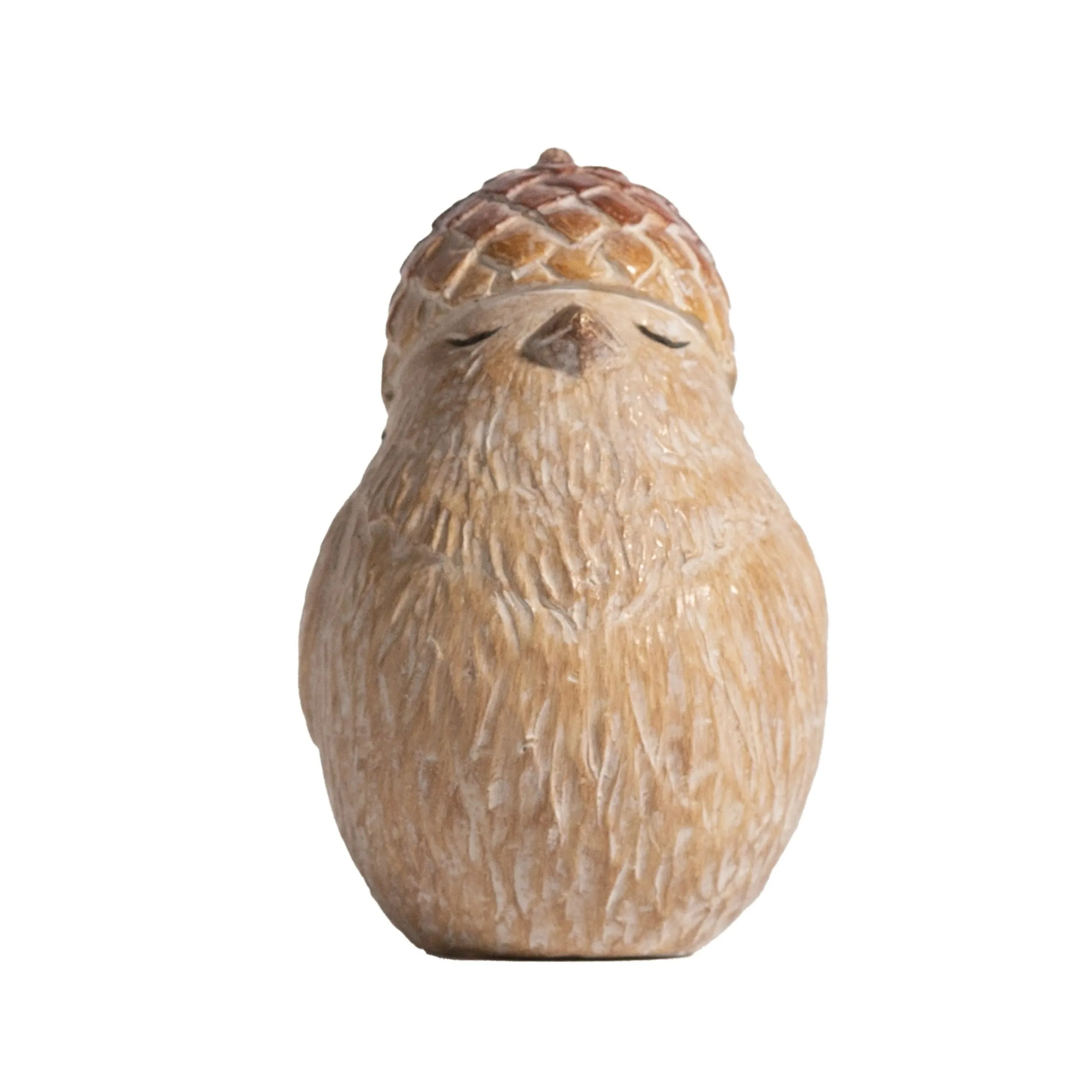 Melrose Set Of 6 Bird With Acorn Hat Fall Harvest Tabletop Figurines 3"