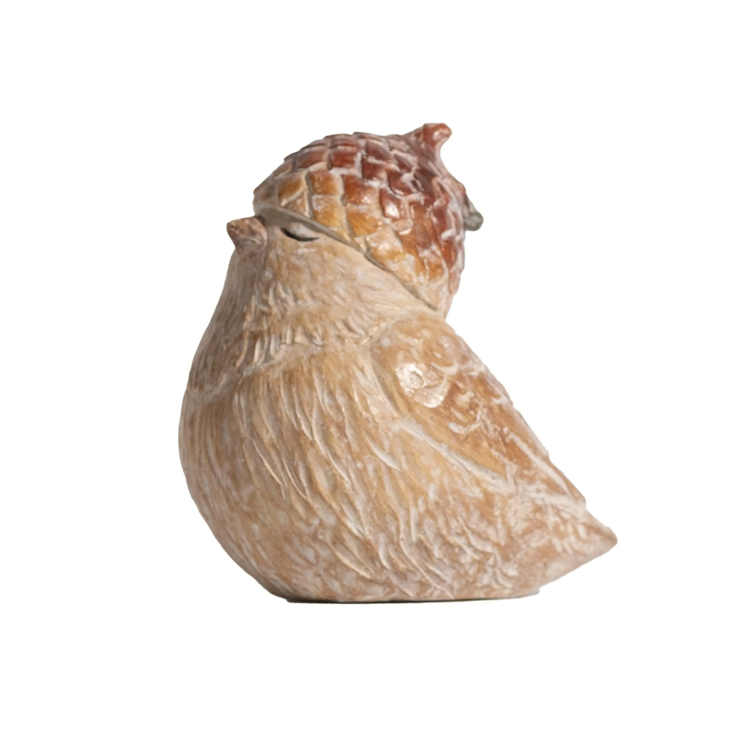 Melrose Set Of 6 Bird With Acorn Hat Fall Harvest Tabletop Figurines 3"