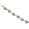 Beaded Garland*Melrose Set Of 2 Blue And Beige Beaded String Christmas Garlands 5.5' X 1.25"