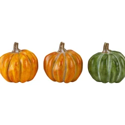 Northlight Set Of 6 Boxed Orange And Green Pumpkin Thanksgiving Decorations