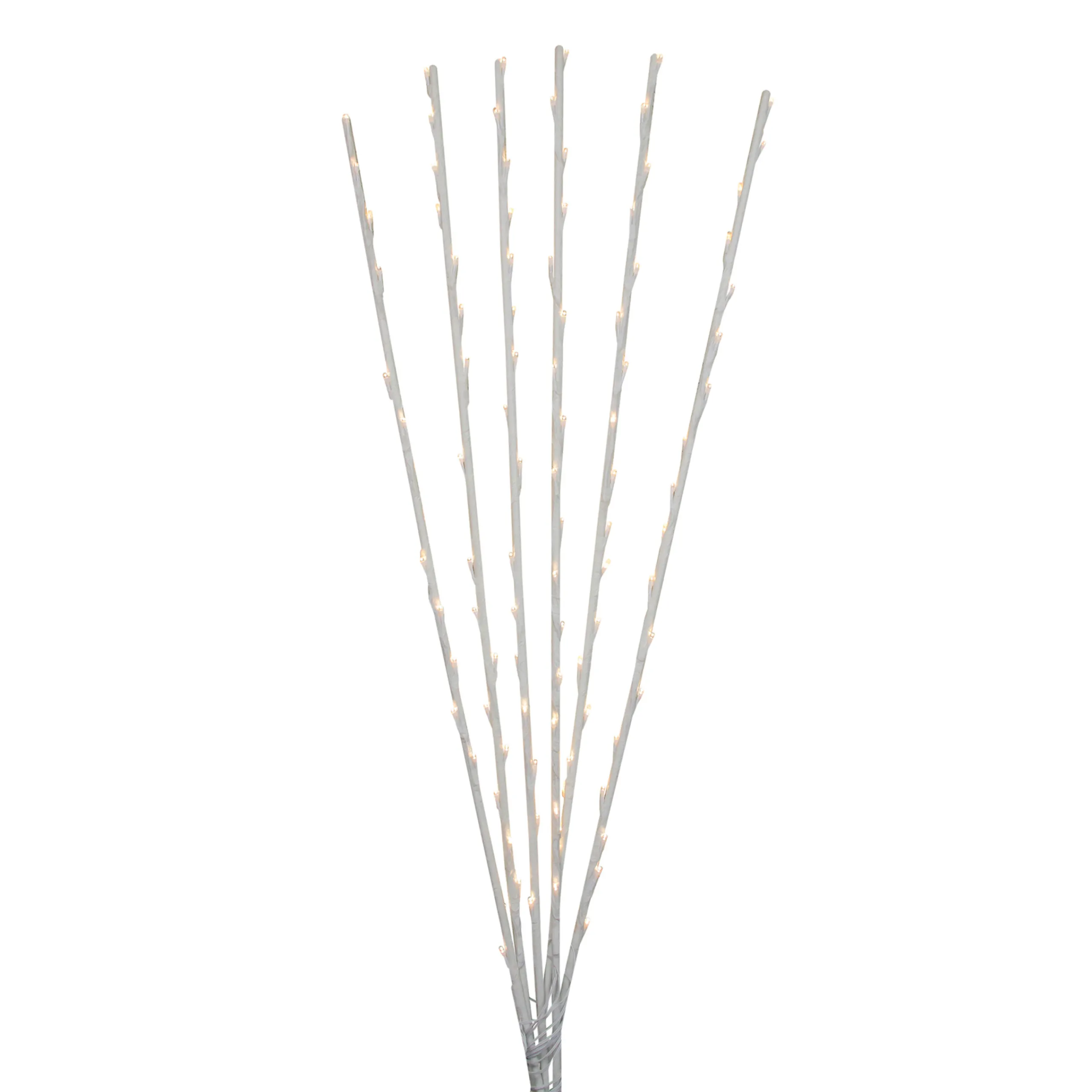 Northlight Set Of 6 Branch Spray Driveway Pathway Markers - 8 Ft, Warm White Led Lights