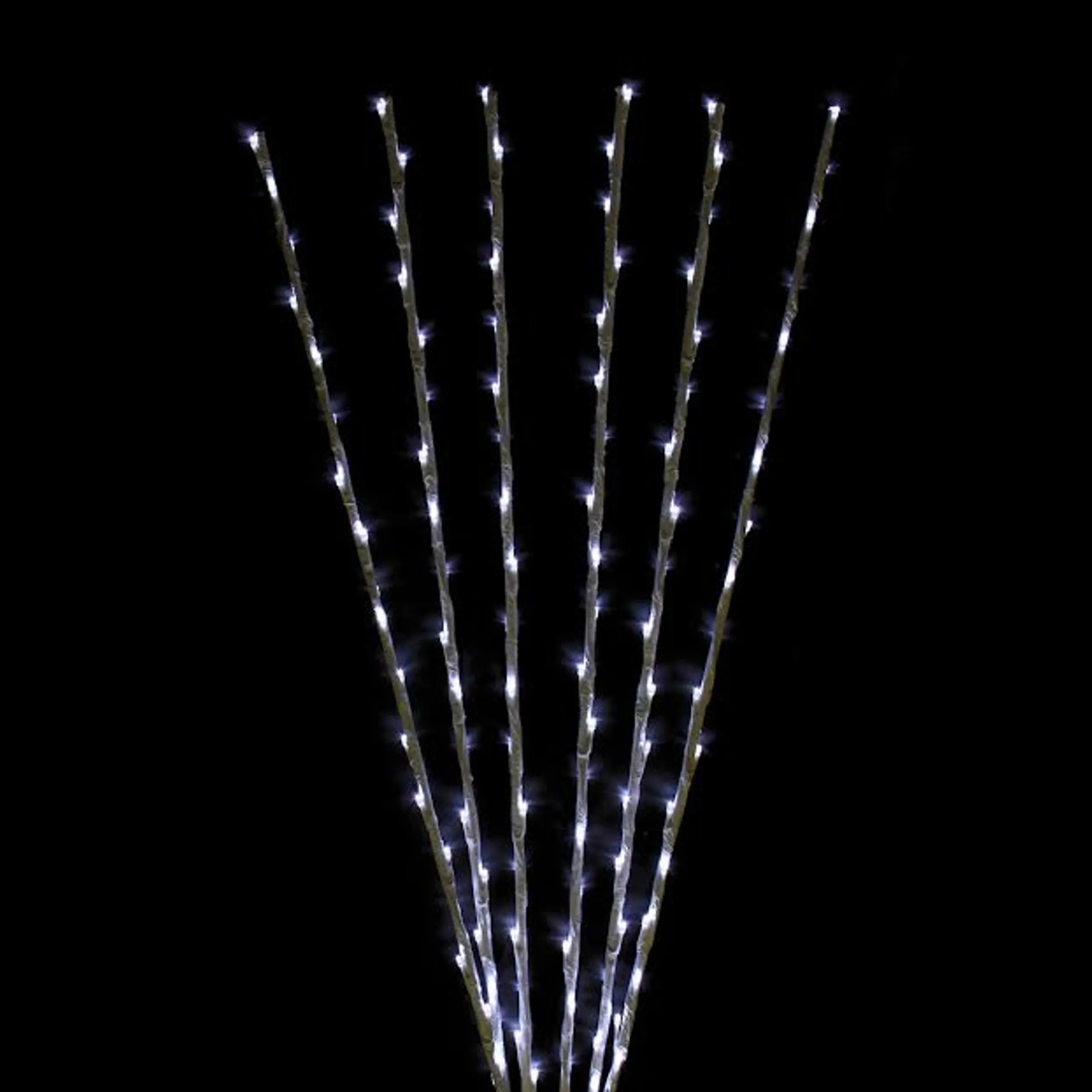 Northlight Set Of 6 Branch Spray Driveway Pathway Markers - 8 Ft, Pure White Led Lights