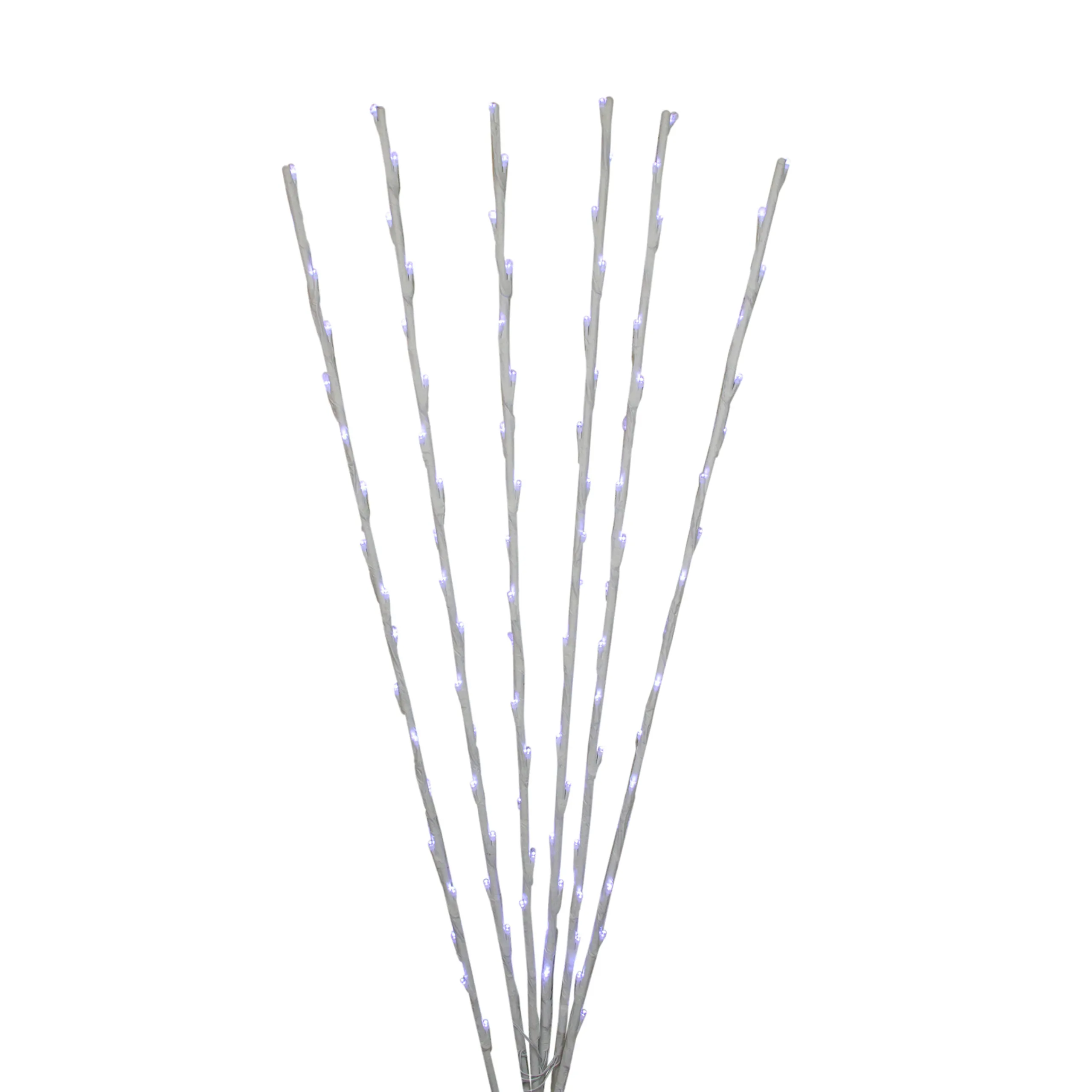 Northlight Set Of 6 Branch Spray Driveway Pathway Markers - 8 Ft, Pure White Led Lights