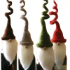 Party Supplies*Contemporary Home Living Set Of 4 Brown, Green, And Red Felt Santa Wine Bottle Stoppers