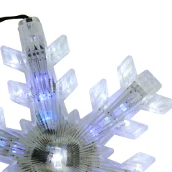 Northlight Set Of 3 Cascading White And Blue Snowfall Led Snowflake Christmas Lights 25