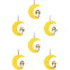 Alexander Taron Angels & Cherubs>Set Of 6 Christian Ulbricht Angels On Moon Christmas Ornaments 2"