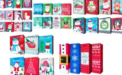 Commercial*CC Christmas Decor Set Of 672 Christmas Gift Bags With Spinner Retail Rack