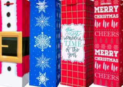 Commercial*CC Christmas Decor Set Of 672 Christmas Gift Bags With Spinner Retail Rack