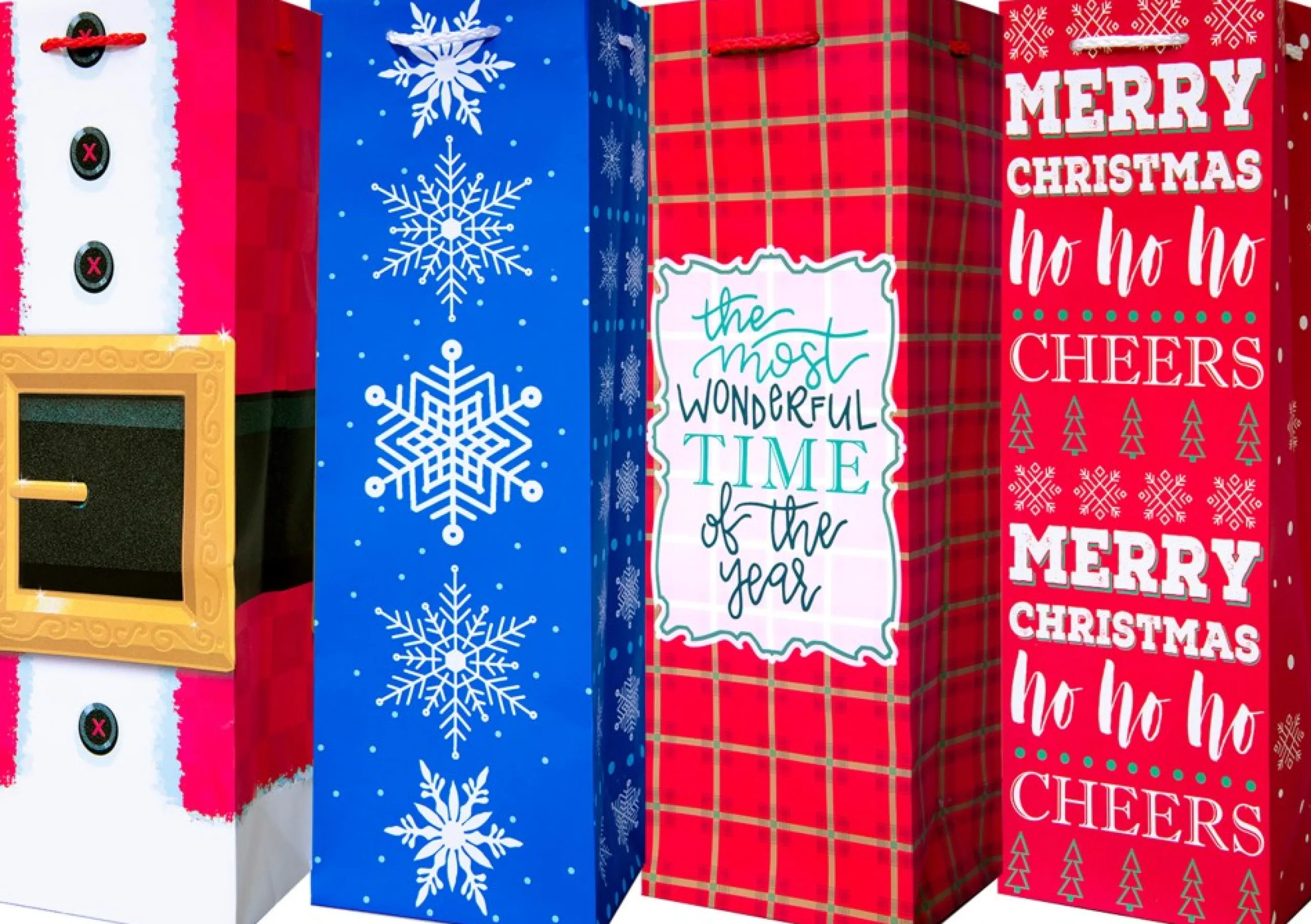 Commercial*CC Christmas Decor Set Of 672 Christmas Gift Bags With Spinner Retail Rack