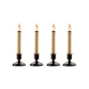 CC Christmas Decor Set Of 4 Christmas Window Candle Lamps With Weighted Base 9"