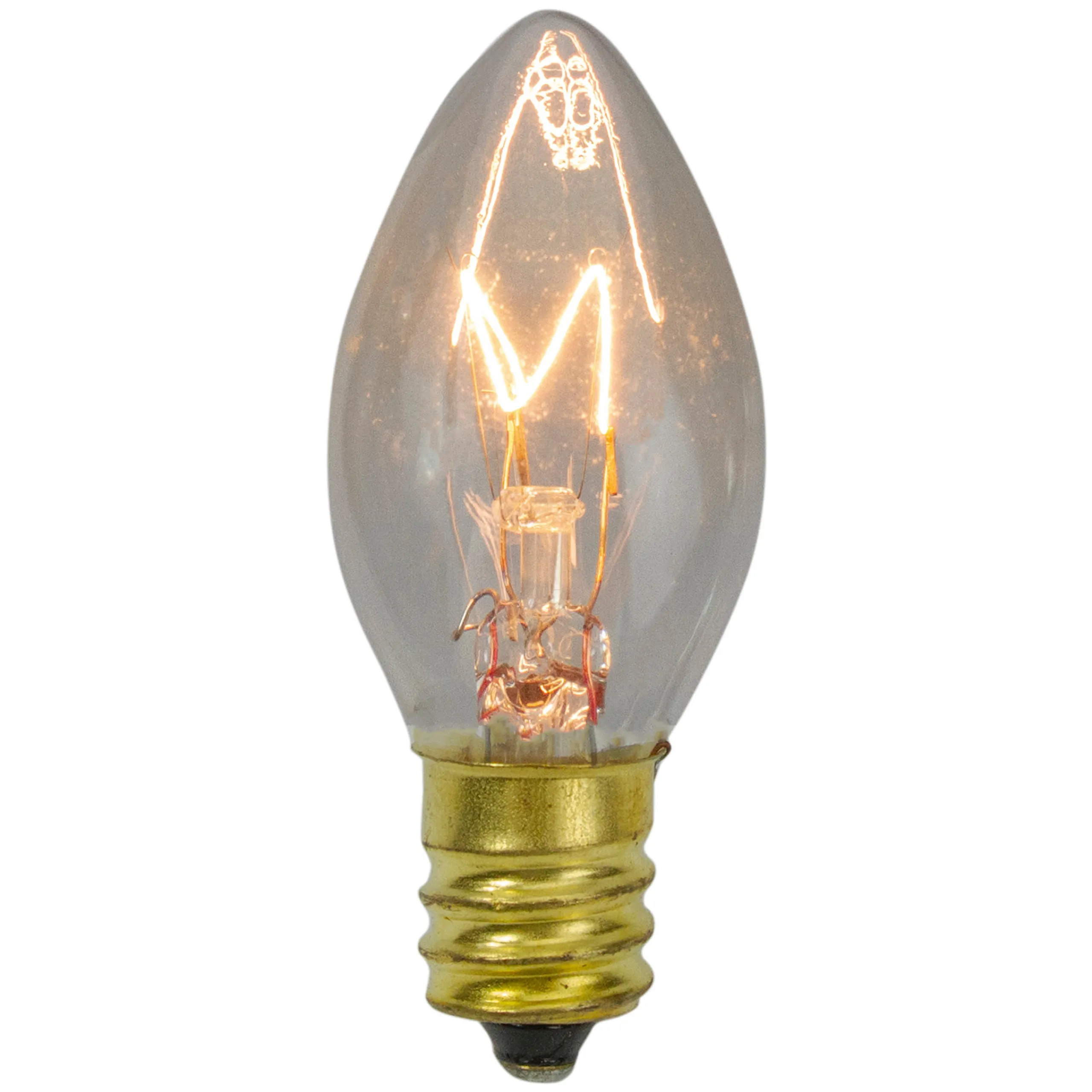 Northlight Set Of 4 Clear C7 Transparent Christmas Replacement Bulbs - 2"