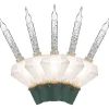 Merry and Light Set Of 2 Clear Diamond Shaped Retro Christmas Bubble Light Set, 6Ft Green Wire