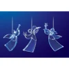 Icy Giftware Angels & Cherubs>Set Of 6 Clear Icy Crystal Decorative Christmas Angel Ornaments 4.5"