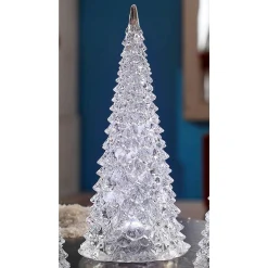 CC Christmas Decor 10 To 14 Feet Tall>Set Of 2 Clear Led Lighted Christmas Decorative Pine Trees 12"