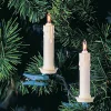 KSA Set Of 10 Clip-On White Candle Light String Set - Green Wire