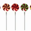CC Christmas Decor Set Of 5 Color Changing Led Peppermint Candy Pathway Marker Lawn Stakes 72"