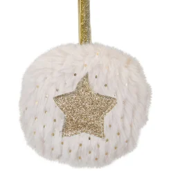 Northlight Stars></noscript>Set Of 2 Cream And Beige Star And Christmas Tree Ornaments 3.5