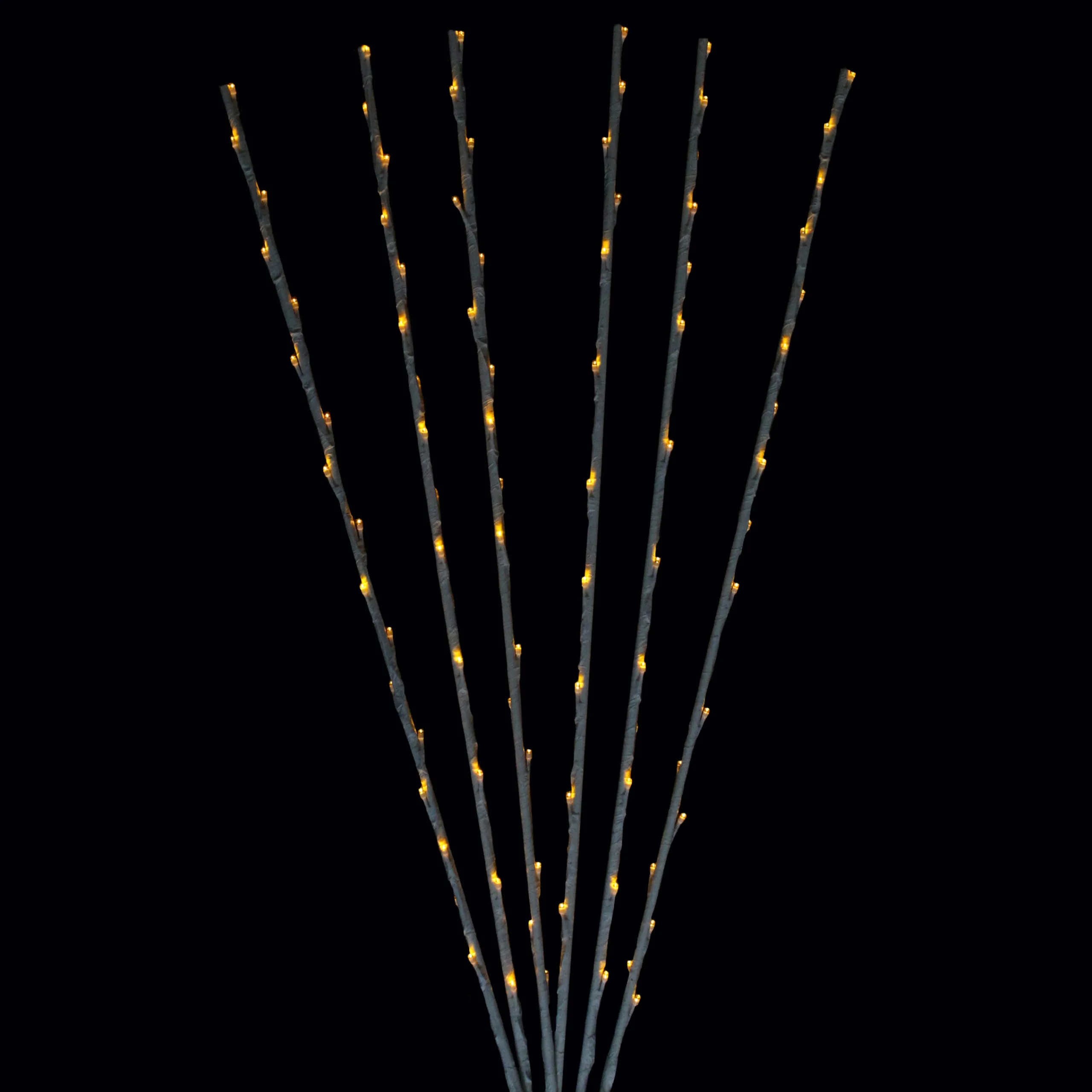 Northlight Set Of 6 Enchanted Garden Led Yellow Lighted Branch Spray Driveway Pathway Markers 4'